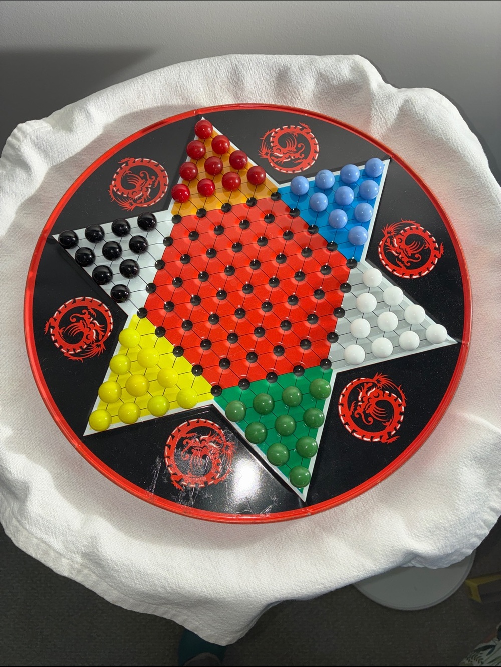 Classic Star Chinese Checkers & Checkers on reverse